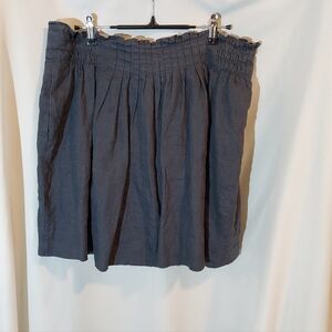 J. Crew 100% Linen Lined Mini Skirt With Cotton Lining And Pockets
